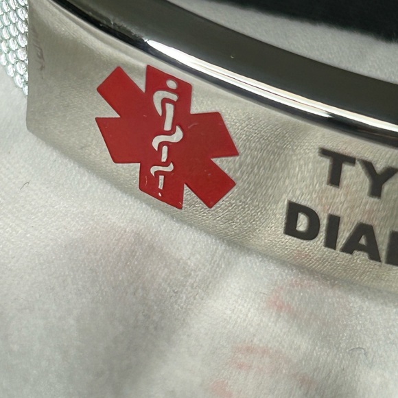 Medical Alert Type 2 Diabetes Steel Bracelet - Picture 9 of 12